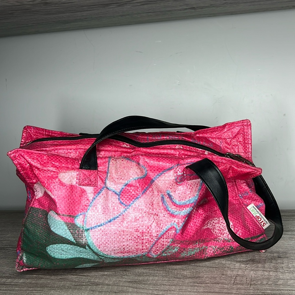 STOPstart RECYCLED Pink Fish Purse Bag